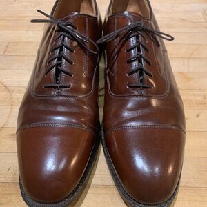 Johnston & Murphy Rich Brown Leather Oxfords